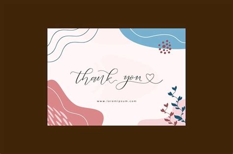 Premium Vector Aesthetic Thank You Card Landscape