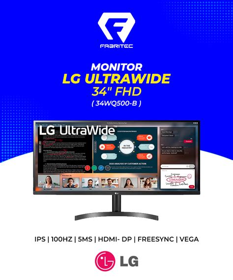 Monitor Lg Ultrawide Fhd Wq B Ips Hz Ms Hdmi Dp