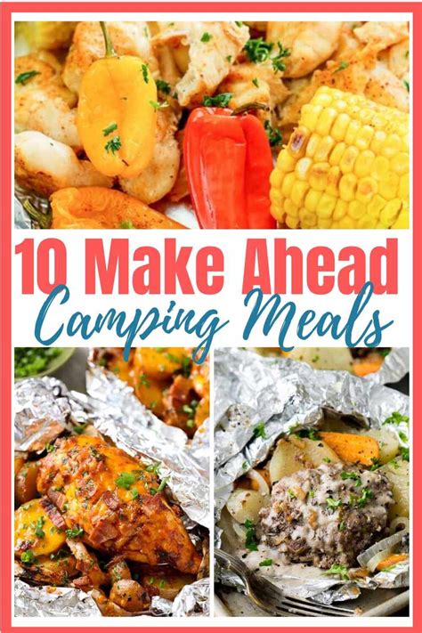 Fun Camping Meals Campingmeals Camping Food Make Ahead Easy Camping