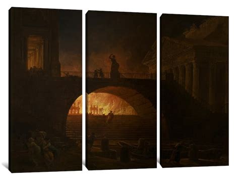 Hubert Robert The Fire Of Rome 1771 Canvas Gallery Etsy