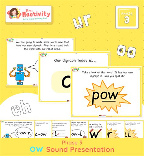 Phase 3 Phonics Lesson Presentation Ow Sound Phase 3 Phonics Resources