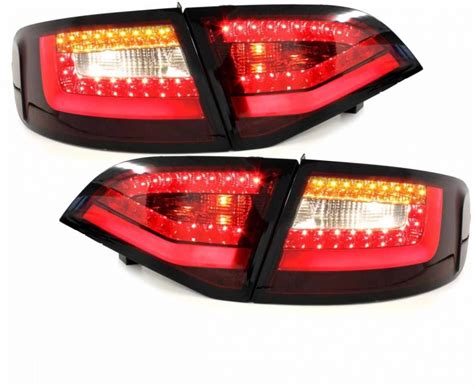 LITEC LED Rückleuchten rot rauch mit dynamischem Blinker für Audi A4 B8