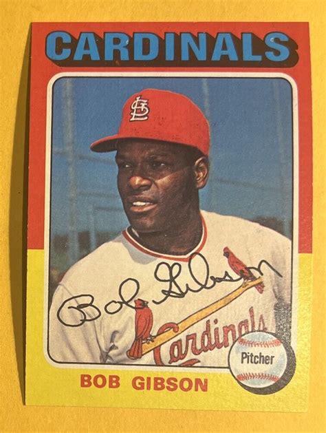 Topps Bob Gibson Card Nm Mt Condition Hof St Louis Cardinals