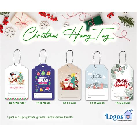 Jual Hang Tag Natal Hangtag Christmas Gantungan Hampers Xmas Kartu