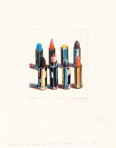 Wayne Thiebaud B 1920 Eight Lipsticks Christies