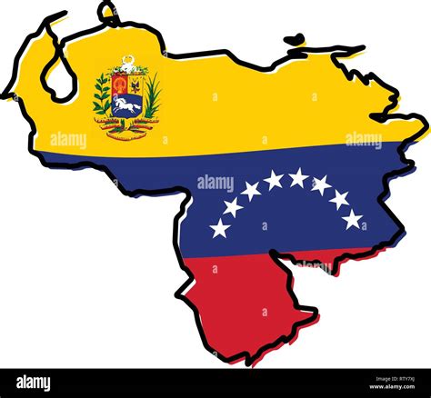 Venezuela Mapa Con Bandera Im Genes Vectoriales De Stock Alamy