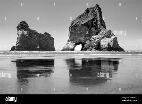 Archway Islands at Wharariki Beach, New Zealand, South Island's Most Northerly Point on Tasman ...