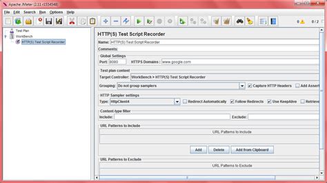 Jmeter User Manual Recording In Jmeter Using Test Script Recorder