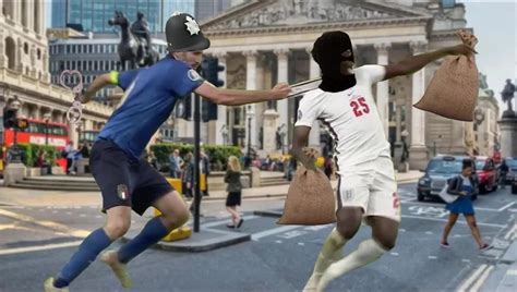 Italian Cop In Ingerland Chiellini Pulling Saka Know Your Meme