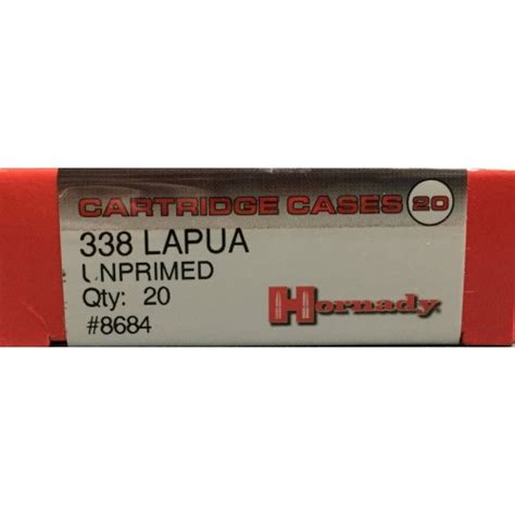 HORNADY Bossoli Cal 338 Lapua Mag Cod 8684 Conf Da 20 Bossoli