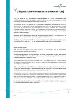 Organisation Internationale Du Travail Programme Des