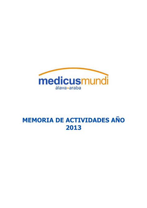 Pdf Memoria De Actividades Medicus Mundi Dokumen Tips