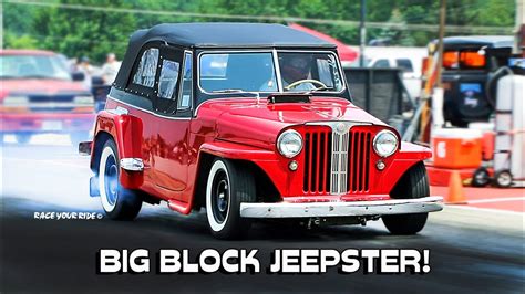 Big Block Chevy Retro Jeepster Vintage 48 Willys Jeepster Glory Days