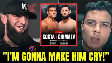 Paulo Costa And Khamzat Chimaev PREDICT UFC 294 Fight YouTube