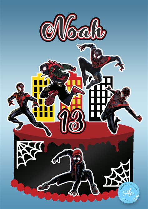 Topo De Bolo Homem Aranha 4 Arquivo De Corte