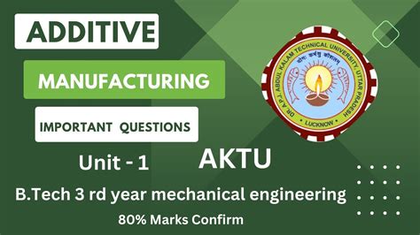 Additive Manufacturing Unit Important Questions Marks Confirm