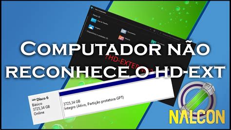 Computador N O Reconhece O Hd Externo Windows Youtube