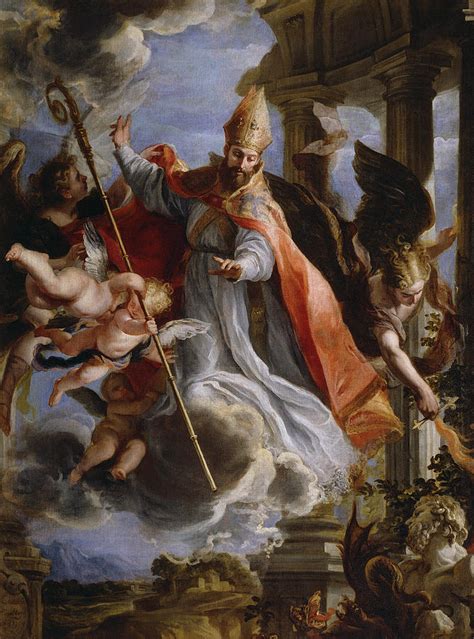 The Triumph Of Saint Augustine Painting By Claudio Coello Fine Art