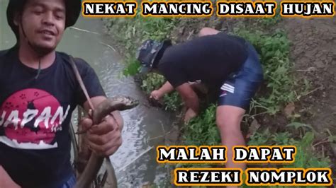 Nekad ‼ Mancing Belut Disaat Hujan Deras Tak Disangka Hasilnya