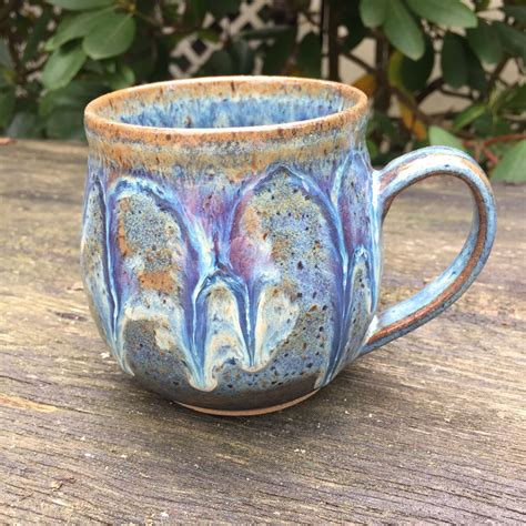 A Beautiful Drippy Blue Mug From The Makers Place Studio Coyote Red