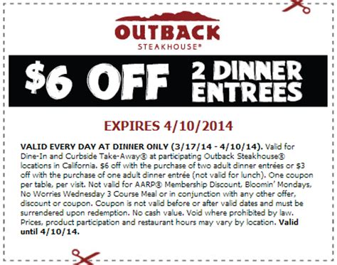 Printable Coupons: Outback Steakhouse Printable Coupons