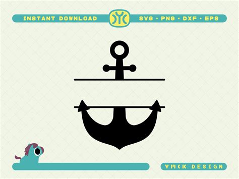 Anchor Split Monogram Svg Anchor Split Name Frame Nautical Svg Ocean Svg Sea Svg Svg Files For