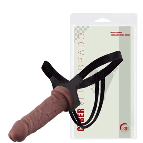 Arnes Con Dildo En Cyberskin Vertebrado X Cm Chocolate Central Erotic