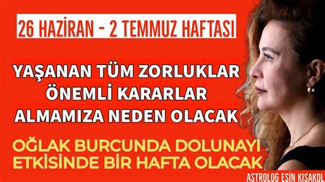 Temmuz O Lak Burcunda Dolunay Zorlu Bir Karar B Y K De I Im Youtube