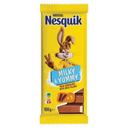 Nestlé Nesquik Mleczna czekolada z nadzieniem mlecznym 100 g promocja