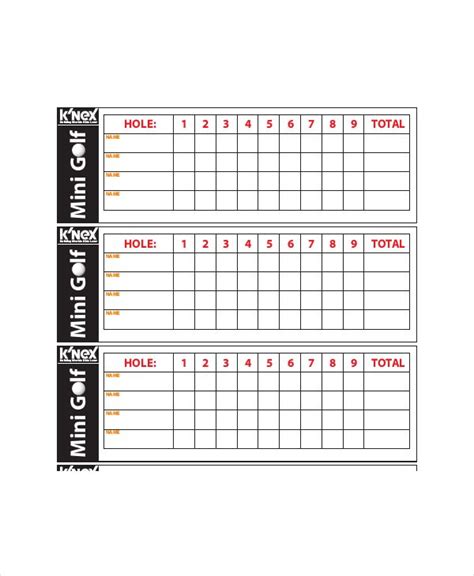 Word Golf Scorecard Template Balance Sheet | Verkanarobtowner