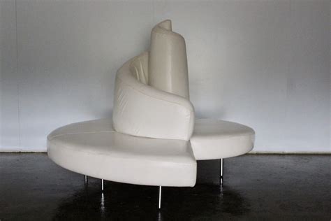 Rare Outstanding Edra Tatlin Spiral Tower Sofa In Pale Ivory