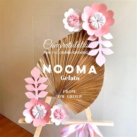 Jual READY Instan Flower Standing Acrylic Papan Bunga Ucapan