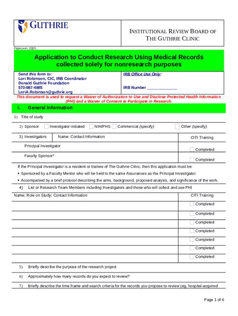 IRB Applications and s Doc Template | pdfFiller