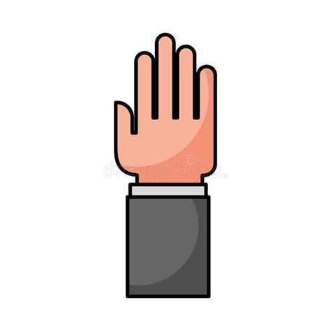 Mano Abierta Humana Icono Lineal Mano De Palma Vector Ilustraci N