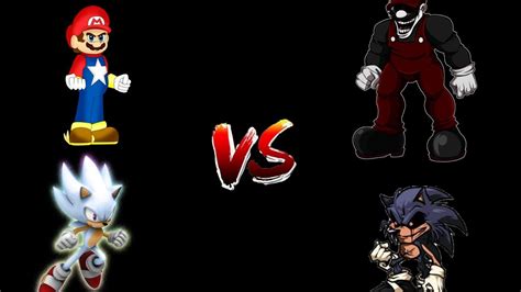 Mario Neo Y Hyper Sonic Vs Mx Y Lord X Youtube