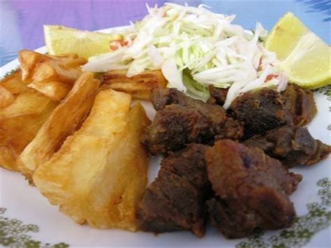 Yuca Frita Con Chicharrones Fried Or Steamed Yucca Root With Fried