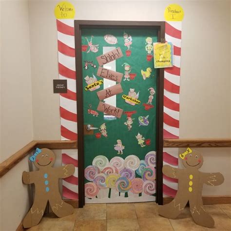 Santas Workshop Door Christmas Door Decorating Contest Preschool