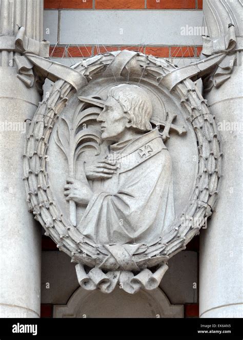 London England Uk Westminster Cathedral Series Of Carved Stone