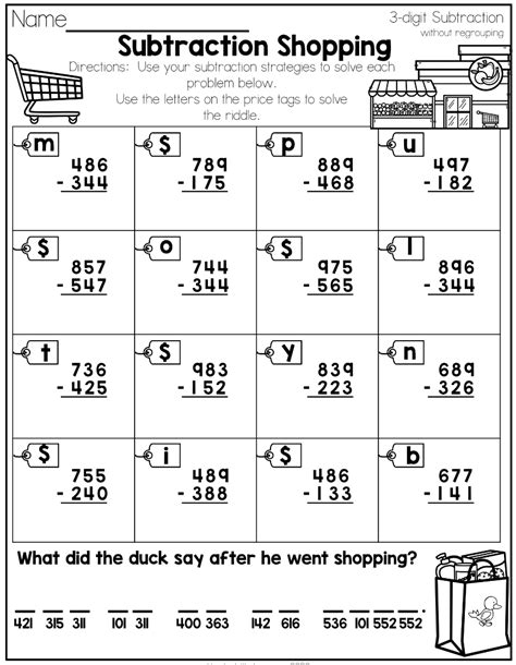 Using 2nd Grade Math Worksheets To Teach 3 Digit Subtraction With Worksheets Library