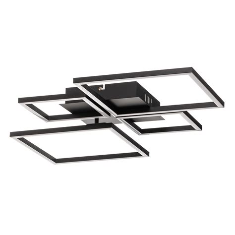 Candeeiro De Teto Led Frame Cct 4 Luzes Preto Lumories Pt