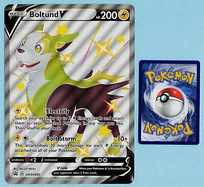 Pokemon Tcg Shiny Boltund V Swsh Black Star Promo Jumbo Oversized