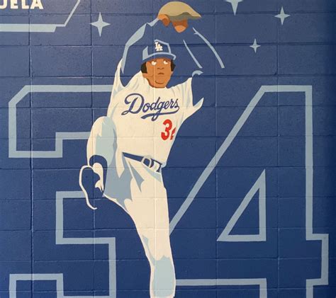 Fernando Valenzuela #34 at Dodger Stadium