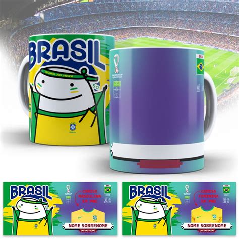 Arte Caneca Figurinha Brasil Copa Do Mundo Qatar 2022 Elo7