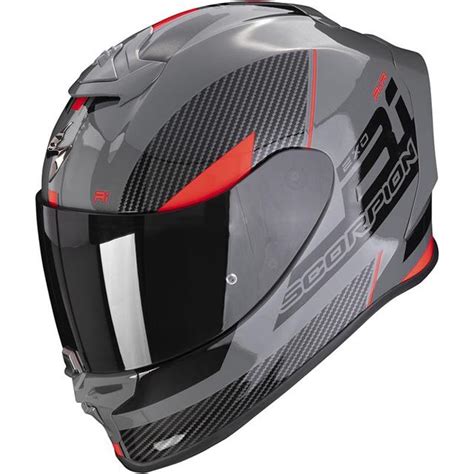 Casque EXO R1 EVO AIR FINAL SCORPION Argent Noir MAXXESS FR Casque