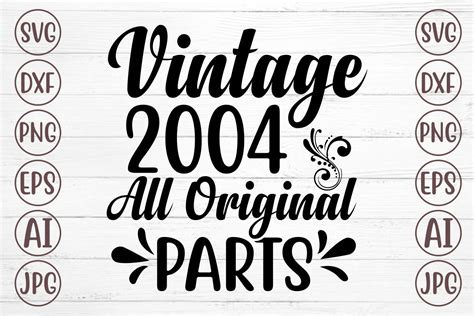 Vintage All Original Parts Svg Graphic By Svgmaker Creative Fabrica