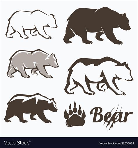 Walking Bear Silhouette SVG