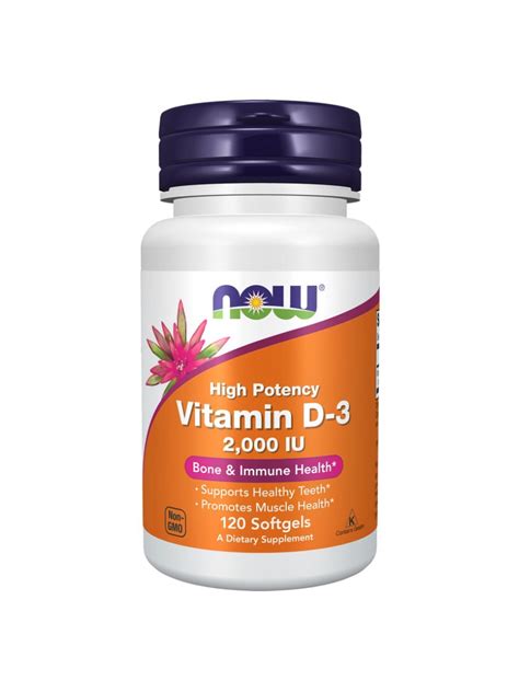 Витамин Д NOW Vitamin D-3 2000 IU 240 капсул | Aresport.by