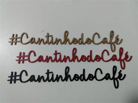 Frase Cantinho do Café MDF preto Elo7 Produtos Especiais