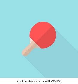 Ping Pong Paddle Vector Icon Stock Vector Royalty Free 681725860