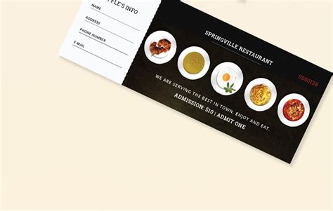 Meal Ticket Template